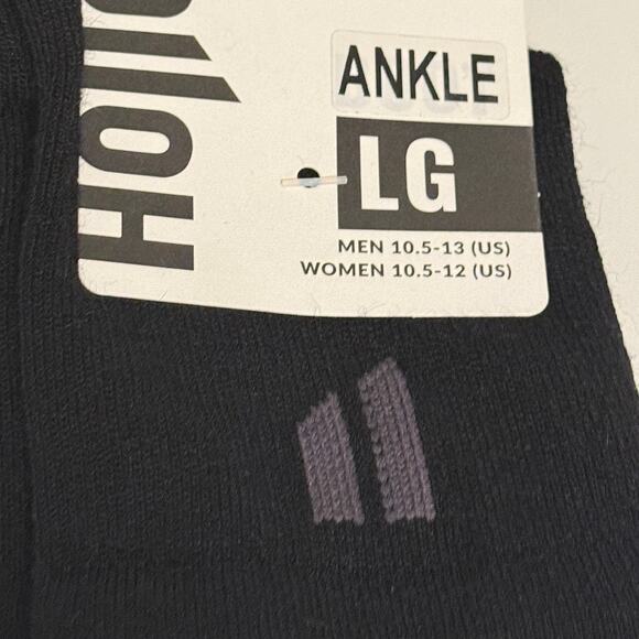 Hollow Alpaca Ankle Socks Set of 2 Comfy Black Unisex Size Large - Picture 4 of 6